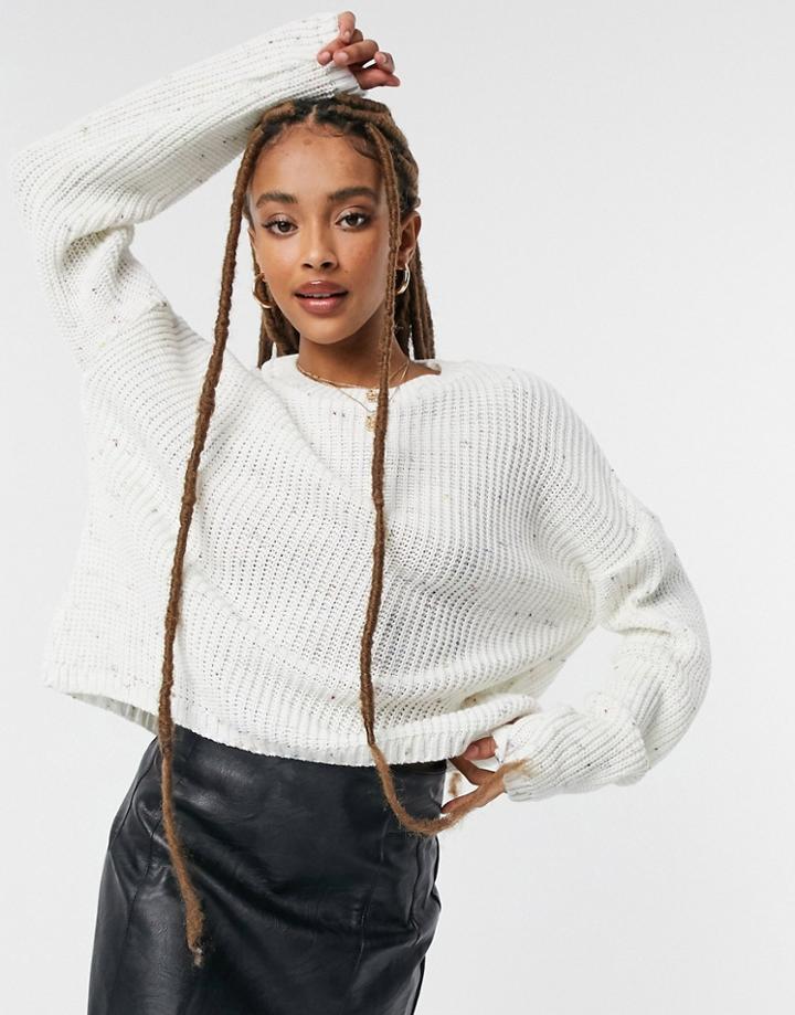 In The Style X Jac Jossa Knitted Sweater In Cream-white