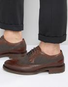 Dune Bongle Leather Derby Brogue Shoes - Brown