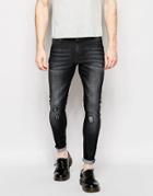 Cheap Monday Jeans Mid Spray Extreme Superstretch Skinny Fit Gray Vision Repair - Grey Vision