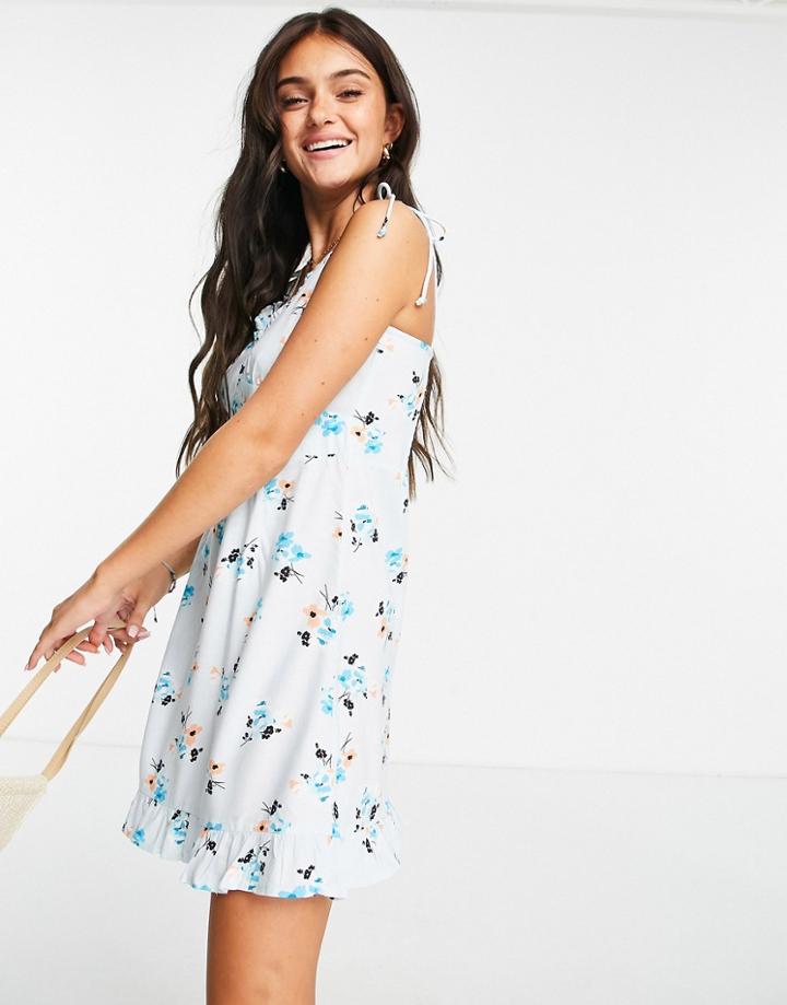 Miss Selfridge Frill Edge Floral Cami Mini-blues