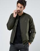 Farah Bomber Jacket In Green Nylon - Green