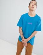 Weekday Slogan T-shirt In Turquoise - Blue