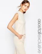 Asos Tall Lounge Pastel Marl Top - Oatmeal