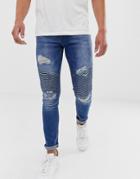 Loyalty And Faith Skinny Fit Jeans In Midwash - Blue