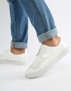 Truffle Collection Fringe Sneaker In White - White