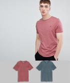 Farah Oakmont 2 Pack Lounge T-shirts - Red