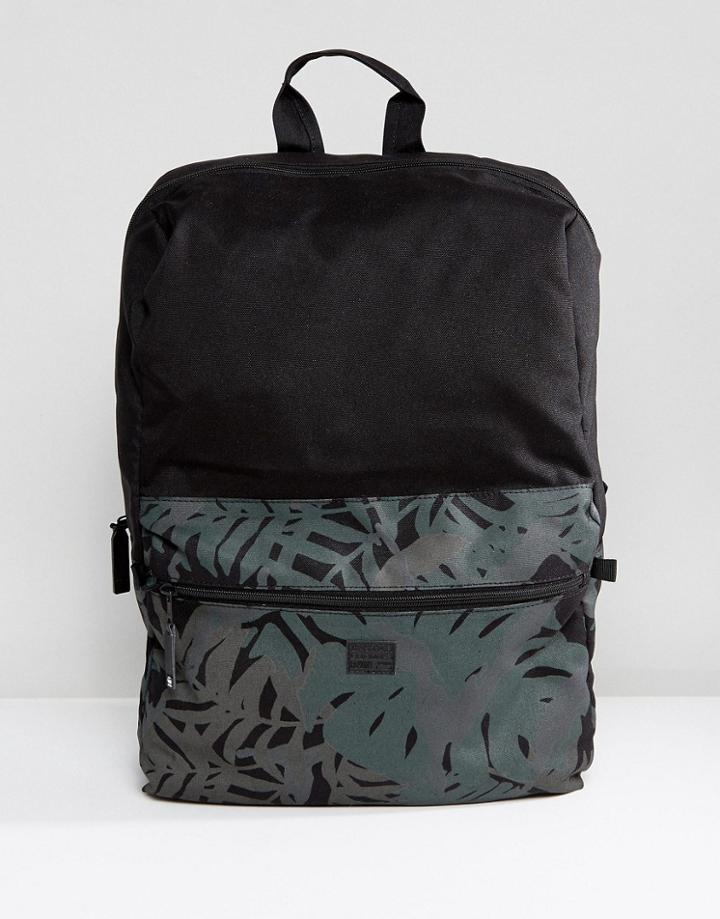 G-star Estan Backpack With Camo Print Pocket - Black