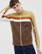 Pretty Green Track Top In Brown - Brown