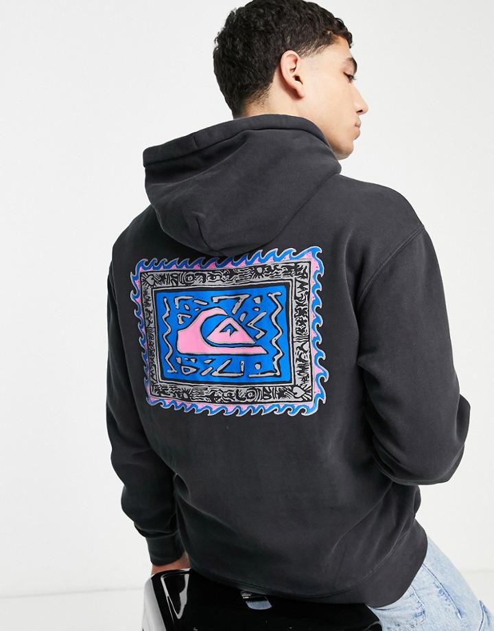 Quiksilver Neon Slab Hoodie In Black