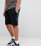 Duke Plus Shorts In Textured Black Fleece - Black