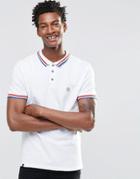 Le Breve Epin Tipped Polo Shirt - White