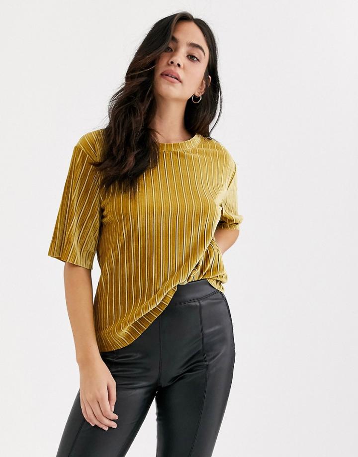 Jdy Nina Pleated Top-yellow