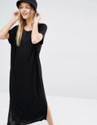 Monki Oversized T-shirt Dress - Black