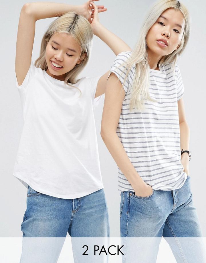 Asos Easy T-shirt 2 Pack - Multi