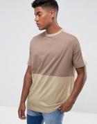 Asos Oversized T-shirt With Color Block And Sleeve Panels - Multi