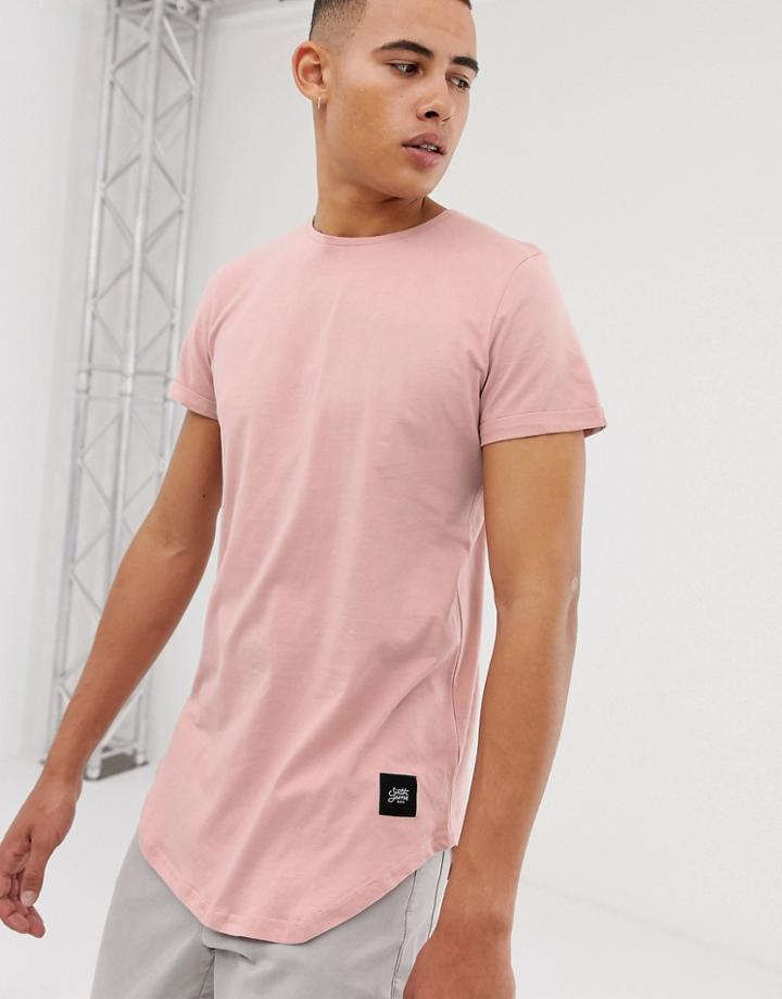 Sixth June Curved Hem T-shirt In Pink