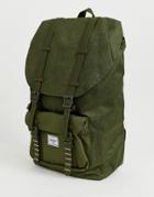 Herschel Supply Co Little America 25l Backpack In Crosshatch Khaki - Green