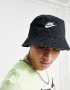Nike Futura Washed Bucket Hat In Black