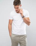 Selected Homme T-shirt With Raw Scoop Neck - White