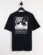 Selected Homme Organic Cotton Oversized T-shirt With Mountain Back Print In Black