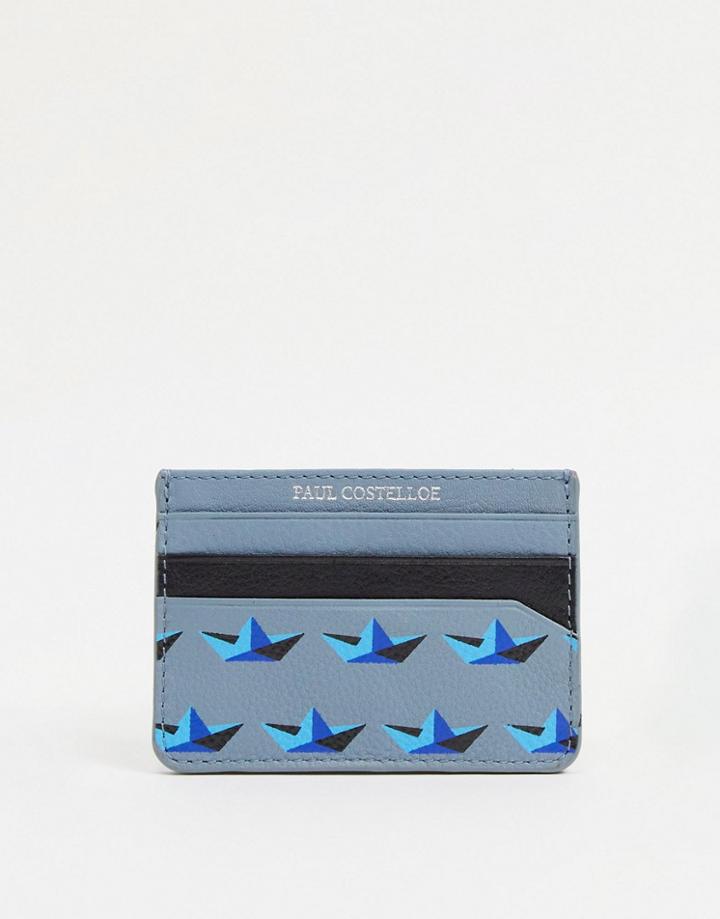 Paul Costelloe Leather Card Holder-blues