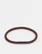 Hugo Boss Rope Bracelet In Brown