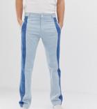 Noak Jeans In Denim With Cut And Sew Panels - Blue