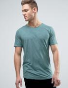 Jack & Jones Originals T-shirt In Wash With Curved Hem And Crinkle Effect - Beige