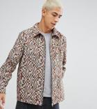 Reclaimed Vintage Inspired Coach Jacket In Check - Red