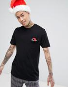 Asos The Grinch Holidays Longline T-shirt With Pocket - Black