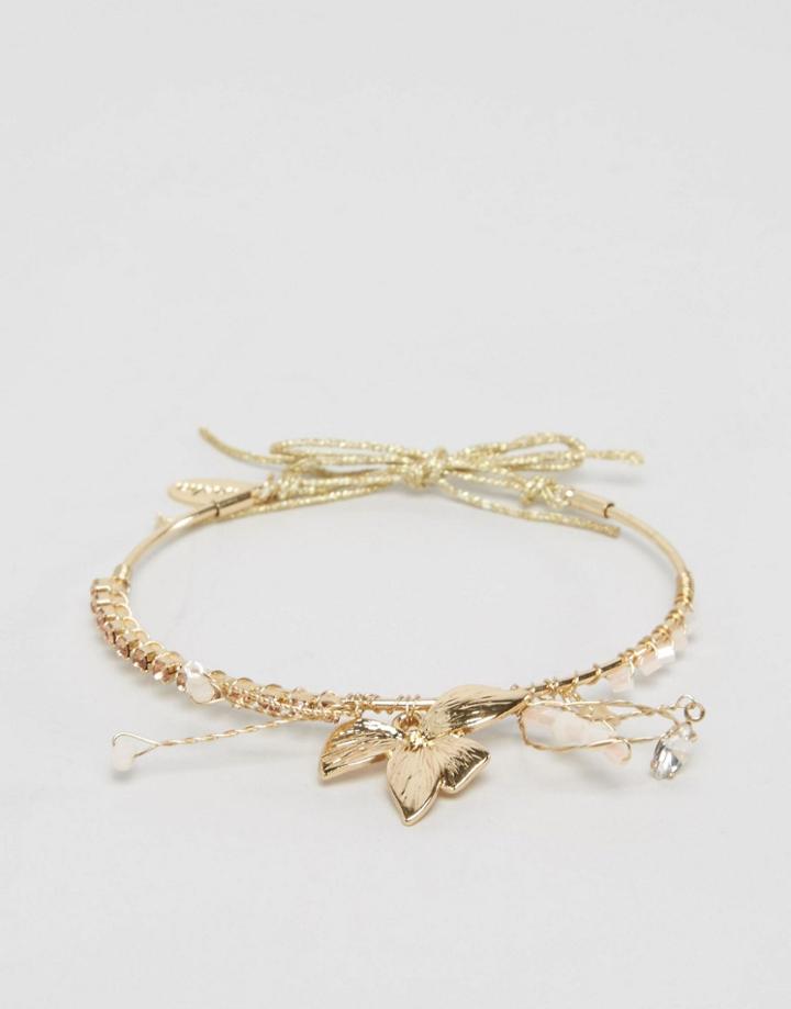 Orelia Twisted Fairytale Bracelet - Pale Gold
