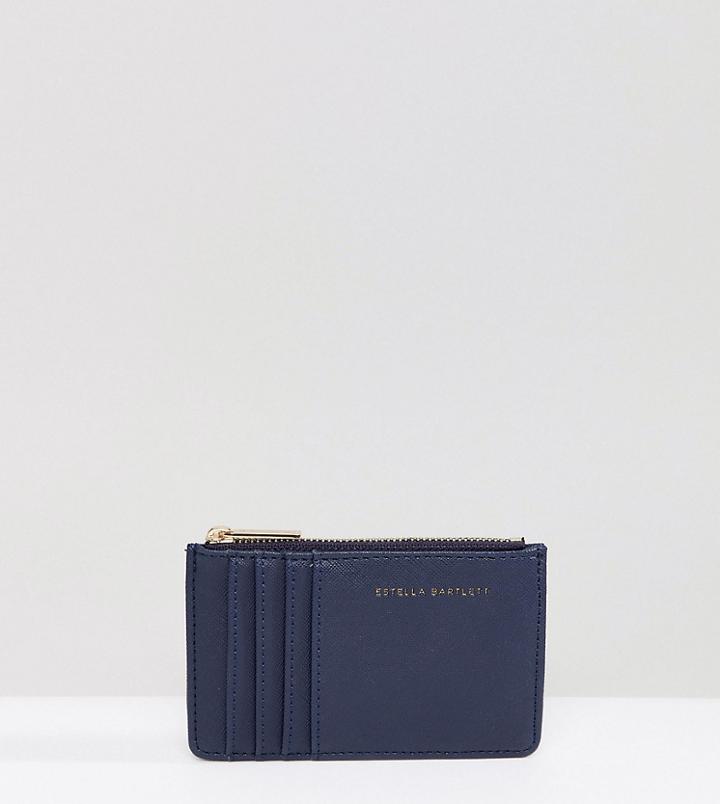 Estella Bartlett Navy 'woman On A Mission' Zip Top Purse With Card Holder - Navy