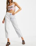 Bershka Elasticated Waist Balloon Jean In Two Tone-multi