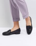 Asos Manhatten Leather Loafers - Black