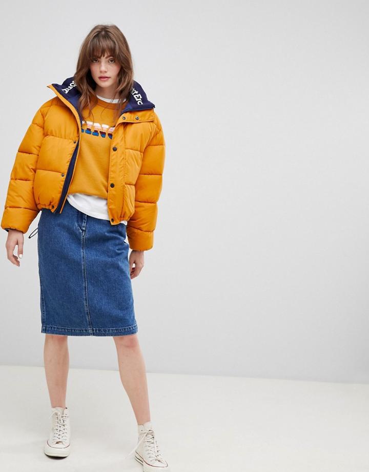 Kings Of Indigo Denim Midi Skirt-blue
