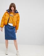 Kings Of Indigo Denim Midi Skirt-blue