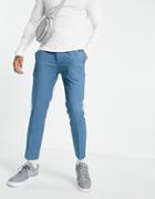 Topman Smart Skinny Sweat-style Pants In Blue-blues