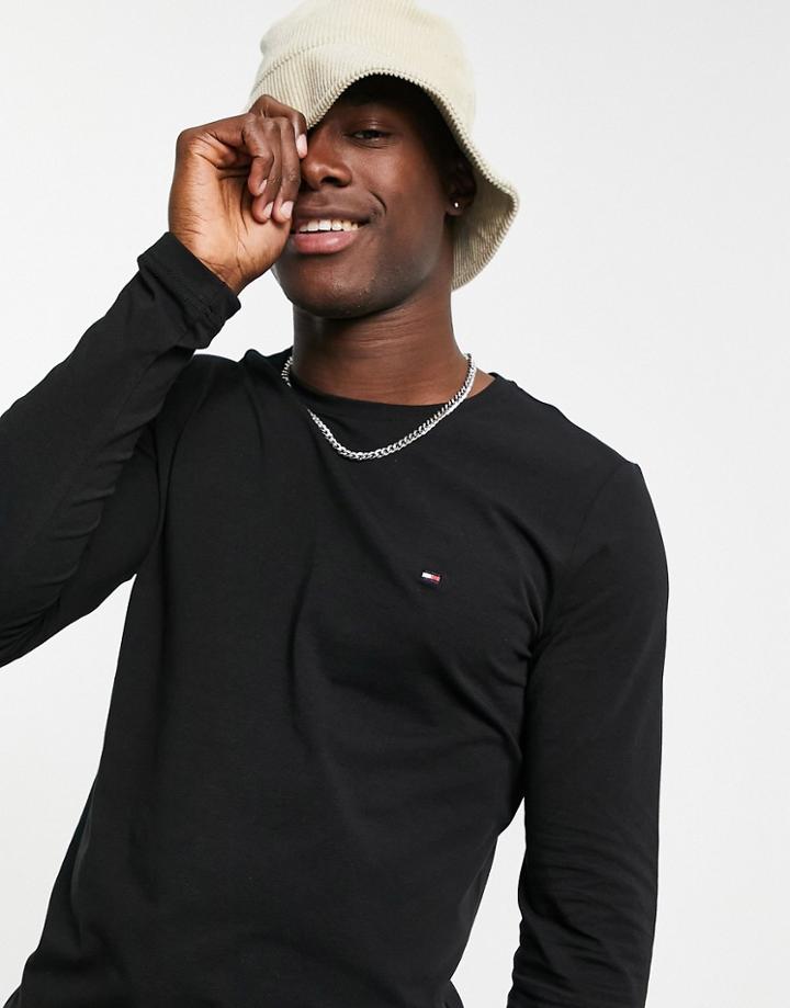 Tommy Hilfiger Slim Fit Long Sleeve T-shirt In Black