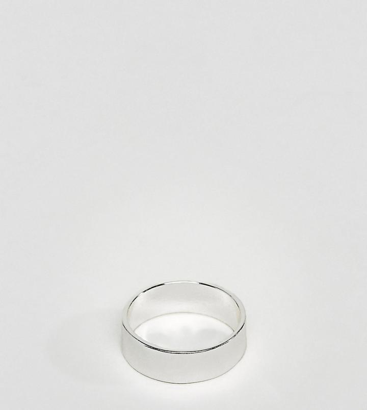 Asos Design Plus Ring With Silver Finish - Silver