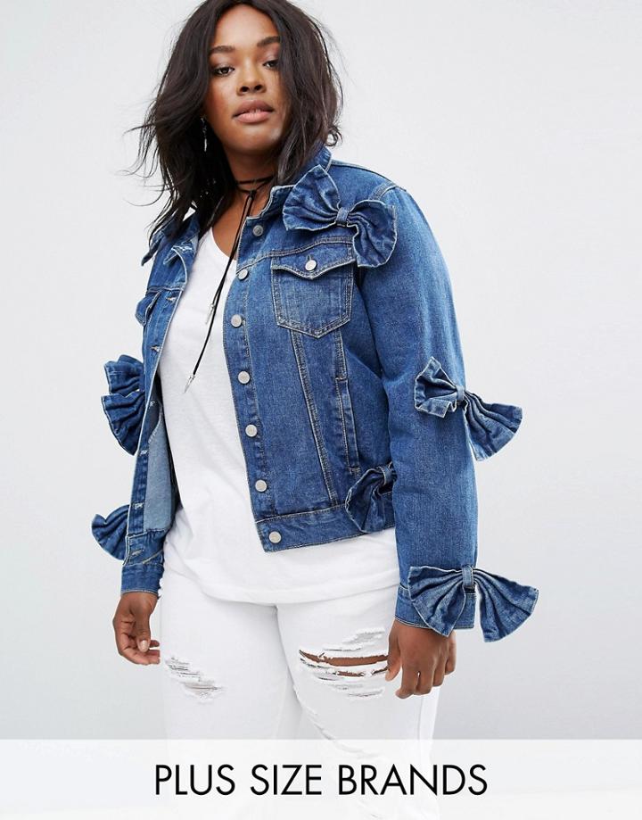 Alice & You Denim Bow Jacket - Blue