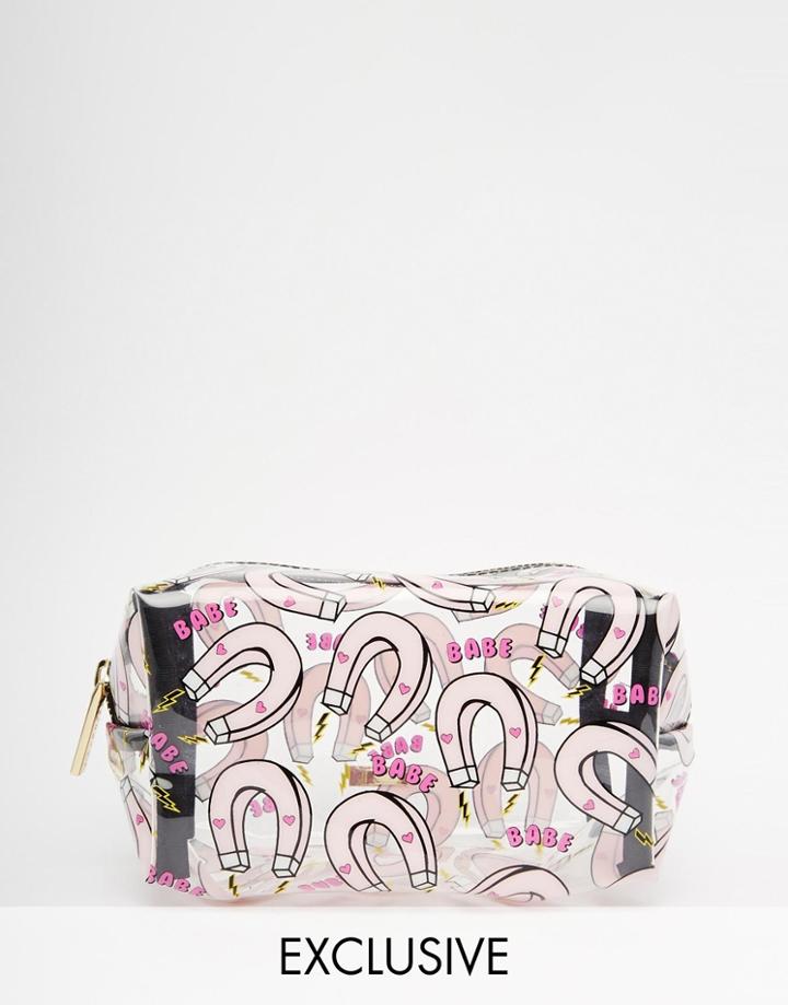 Skinnydip Asos Exclusive Babe Magnet Print Makeup Bag - Babe Magnet