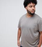 Asos Design Plus Relaxed Fit T-shirt With Crew Neck In Beige - Beige