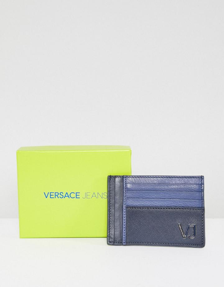 Versace Jeans Card Holder In Navy - Navy