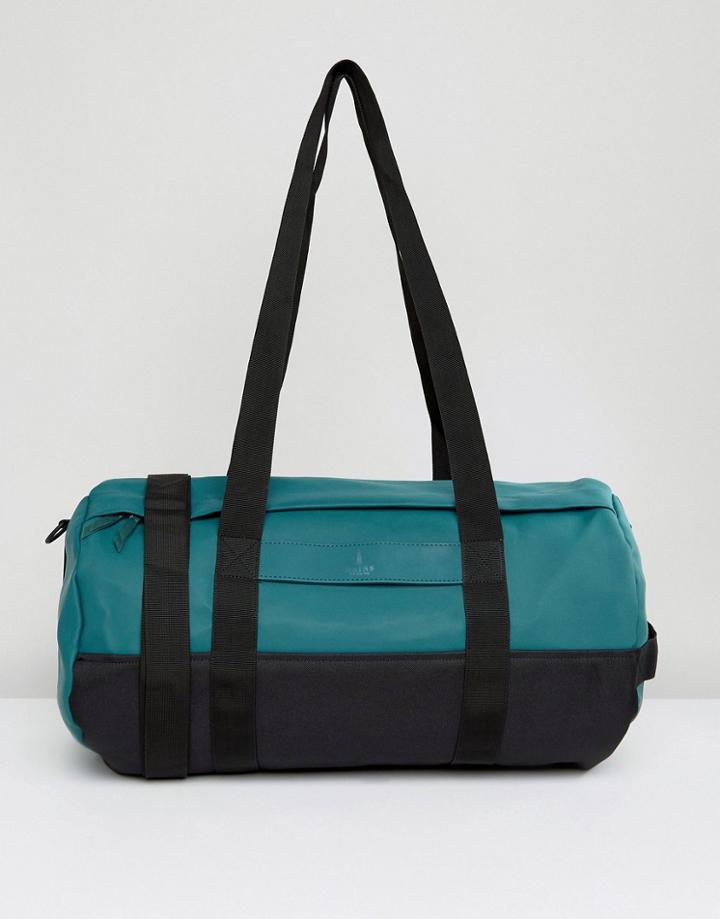 Rains Duffle Bag In Dark Teal - Green