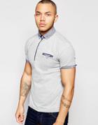 Dickens And Browne Houndstooth Polo - Gray