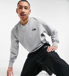 The North Face Essential Sweatshirt In Gray Exclusive At Asos-grey