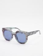 Jeepers Peepers Chunky Frame Sunglasses In Tortoise Shell-grey