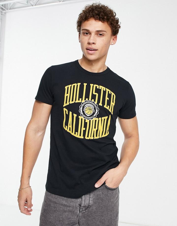 Hollister Varsity Logo T-shirt In Black