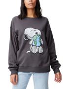 Cotton: On Snoopy Sweater In Gray