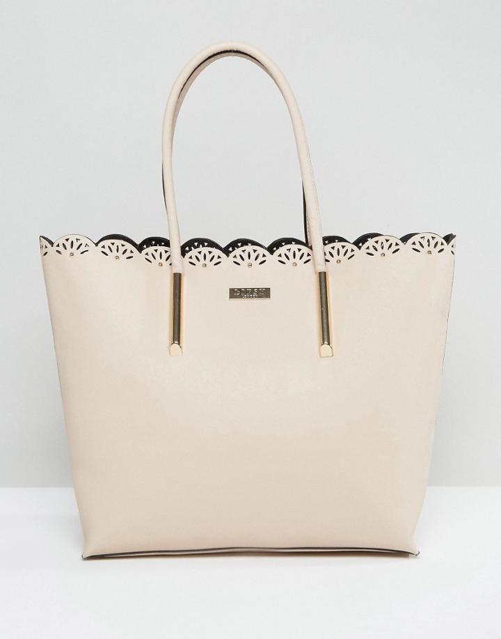 Lipsy Nude Scallop Edge Shopper - Pink